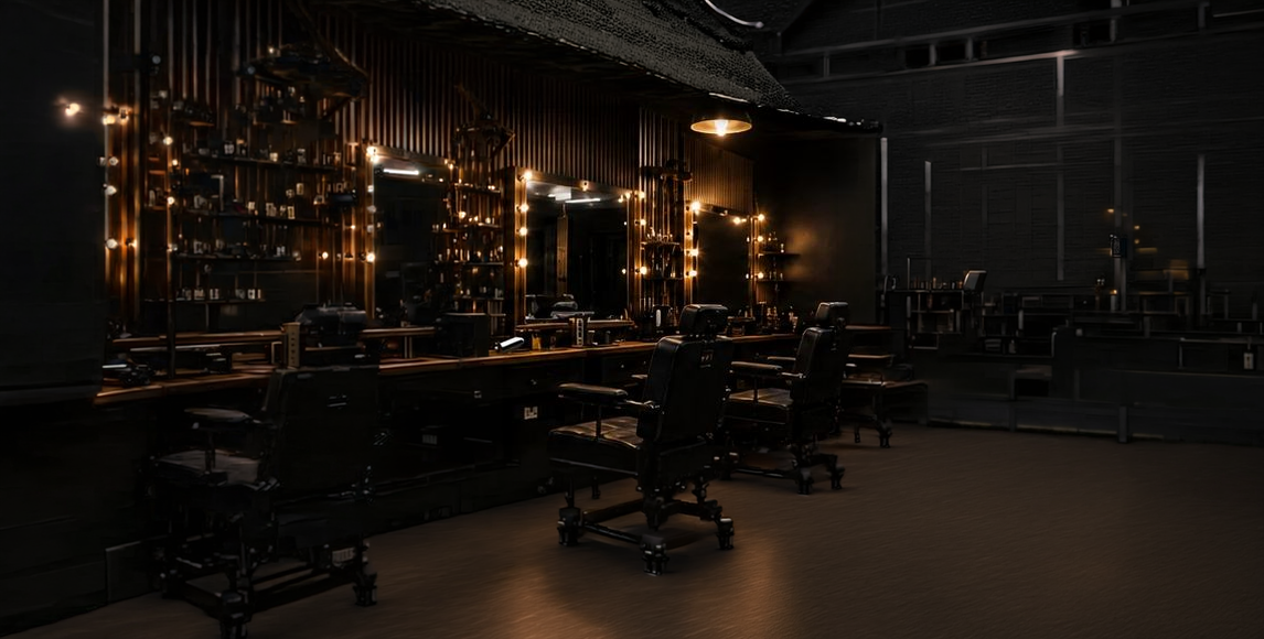 Inside the barbershop